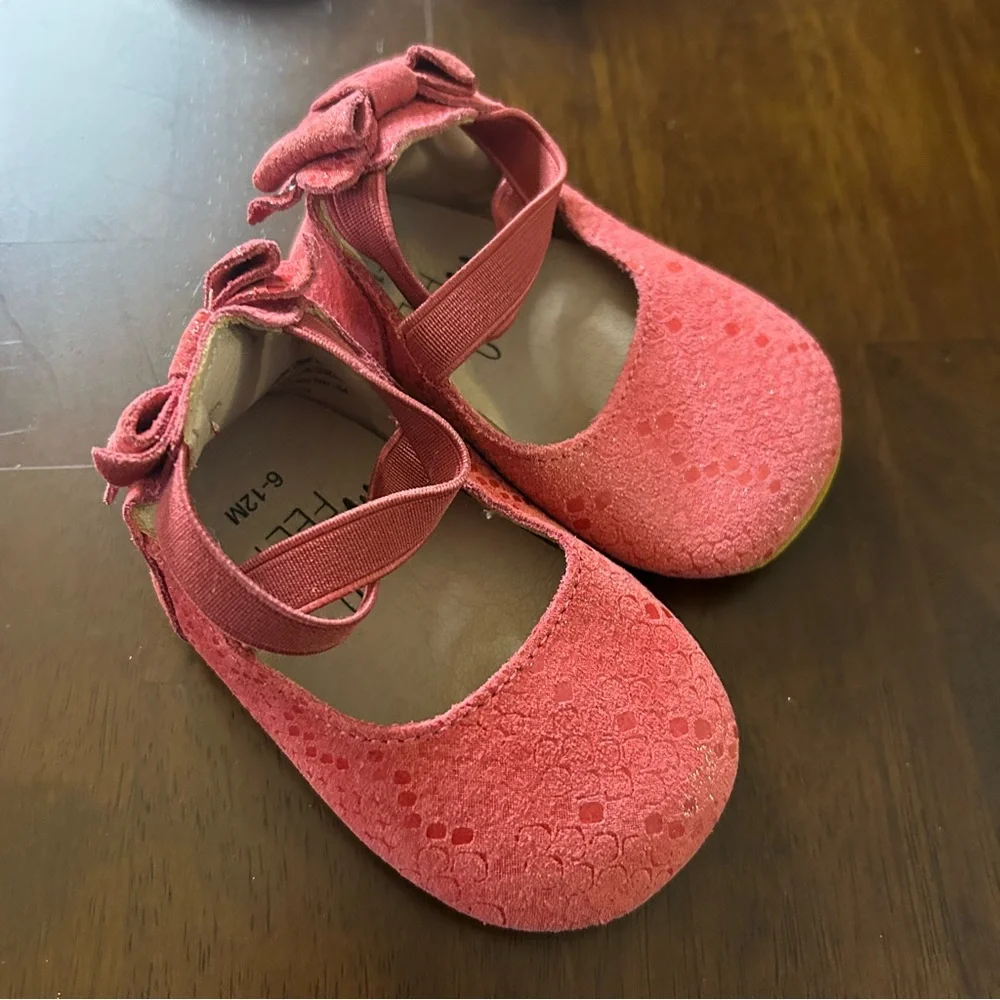 Monkey Feet Leather Baby Shoes Bundle Size 6-12M Ballet Sneaker Boots & T Strap